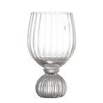 Verre à vin Taurin transparent en verre strié soufflé à la bouche