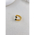 Bague Ombeline dorée pierre noire ou blanche ajustable Bella Cosa