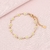 Bracelet dorée Marguerite fleuri en acier inoxydable Bella Cosa
