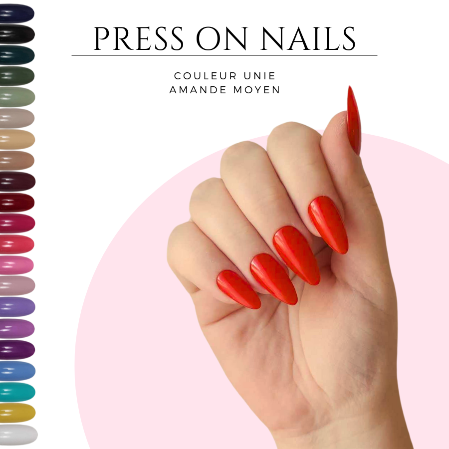 Press-on-nails-amande-Faux-ongles-amande-Faux-ongles-amande