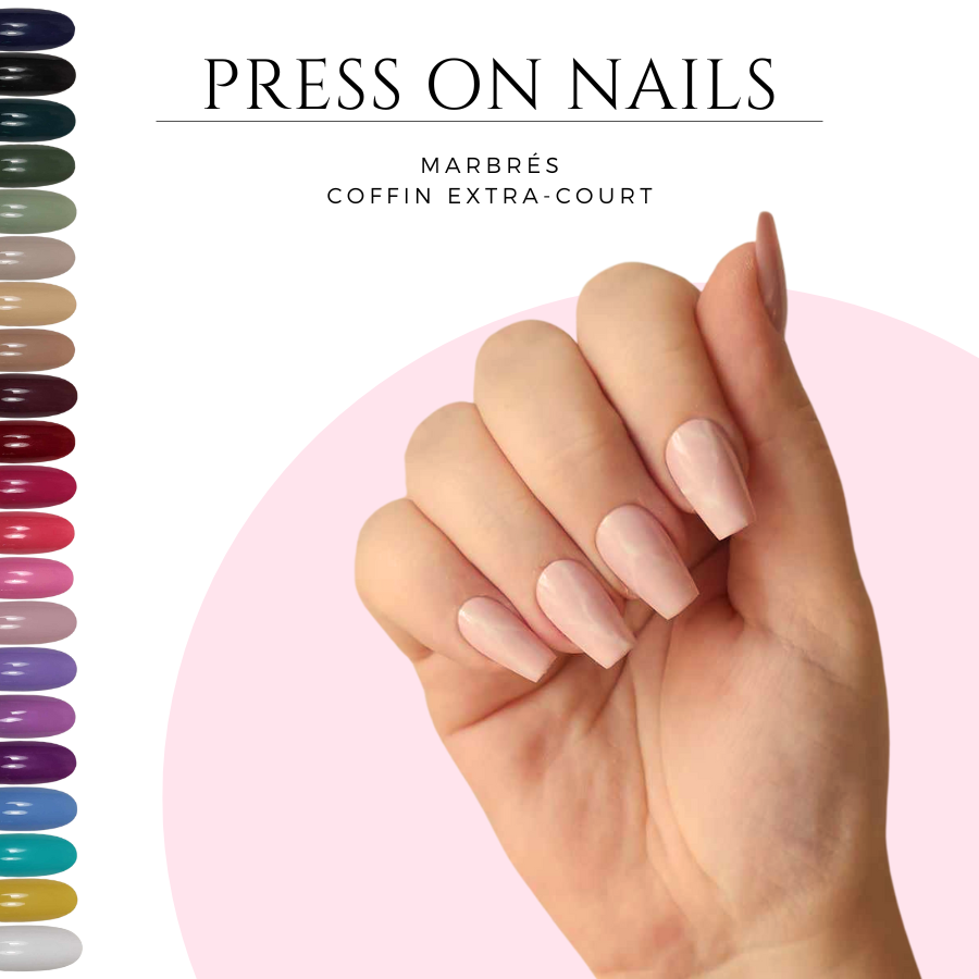 Faux-ongles-marbre-de-couleurs-Press-on-nails-marbre-Faux-ongles-nail-art-ballerine