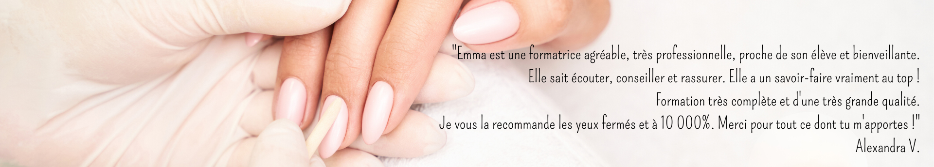 Avis stagiaire formation onglerie