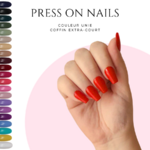 Press-on-nails-coffin-court-Faux-ongles-coffin-court-Faux-ongles-ballerine
