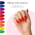 Faux-ongles-a-coller-enfants-Press-on-nails-longue-tenue-Press-on-fluo
