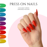 Meilleurs-faux-ongles-a-coller-Faux-ongles-carre-amande-Press-on-nails-amande-court-fluo