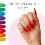 Meilleurs-faux-ongles-a-coller-Faux-ongles-carre-ballerine-Press-on-nails-coffin-longue-fluo