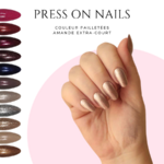 Faux-ongles-amande-court-pailletee-Press-on-nails-amande-court-paillete-Quels-faux-ongles-tiennent-le-mieux