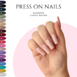 Faux-ongles-marbre-de-couleurs-Press-on-nails-marbre-Faux-ongles-nail-art-carre