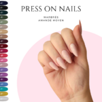 Faux-ongles-marbre-de-couleurs-Press-on-nails-marbre-Faux-ongles-nail-art-amande