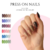 Faux-ongles-camaieu-de-couleurs-Press-on-nails-camaieu-Faux-ongles-amande-courte