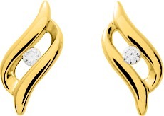 Boucles d\'oreilles plaqué or & Oxydes de zirconium