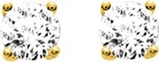 Boutons plaqué or & Oydes de zirconium 6mm