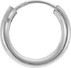 Créoles creuses 12 mm argent rhodié - fil 2mm