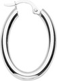 Créoles fer à cheval argent - Fil 3mm