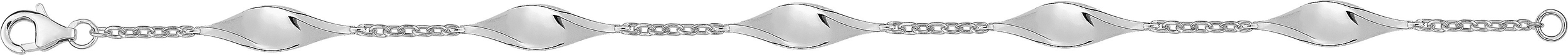 Bracelet argent rhodié torsadé 18cm