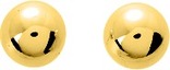 Boutons boule plaqué or - 6mm