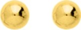 Boutons boule plaqué or - 4mm
