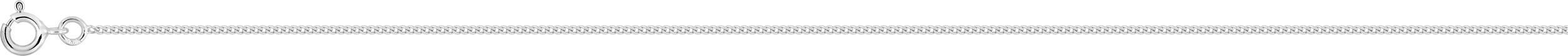 Chaîne or gris 18K - maille gourmette 1,15mm
