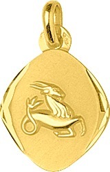 Médaille losange Or 18K Zodiaque - 15x13mm