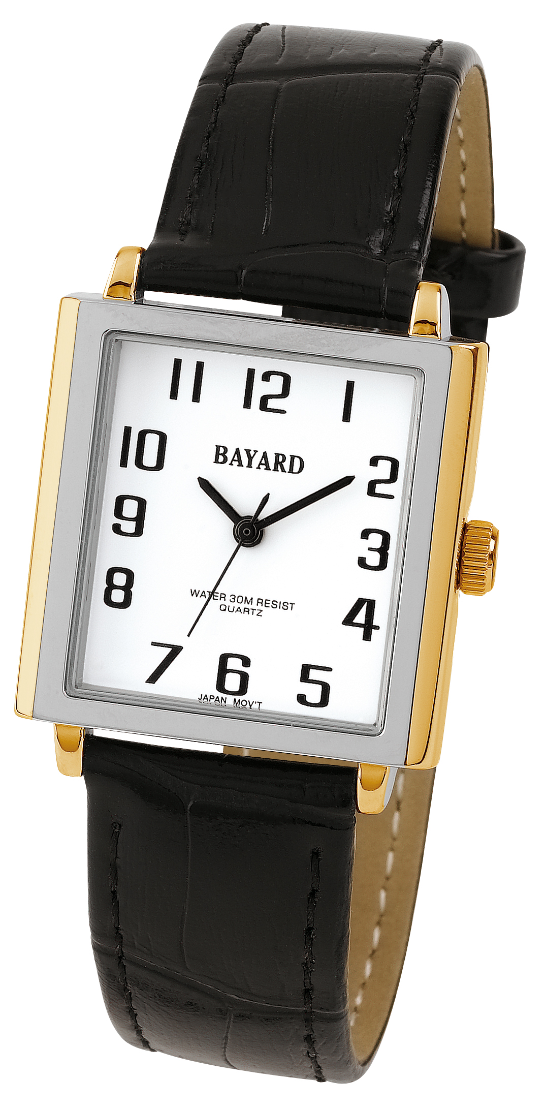Montre Quartz Bayard Homme - Bracelet cuir noir