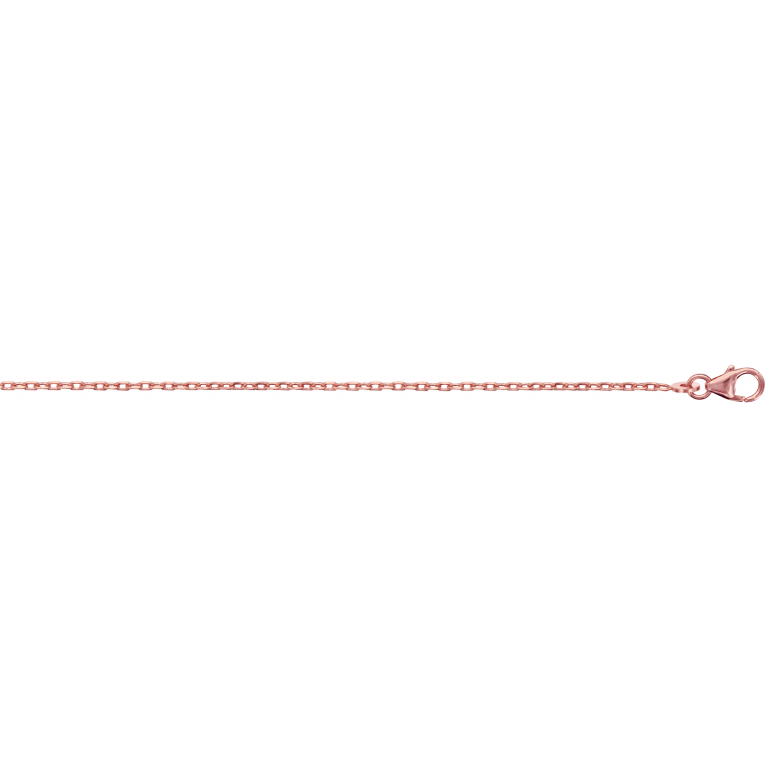 Chaîne plaqué or rose maille forçat - épaisseur 1.6mm