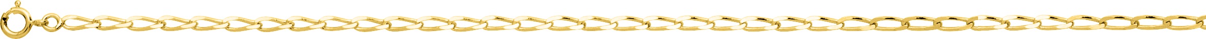 Chaîne plaqué or maille cheval - épaisseur 2.5mm