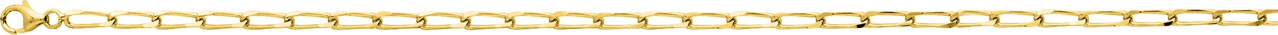 Chaîne plaqué or maille cheval - épaisseur 3mm