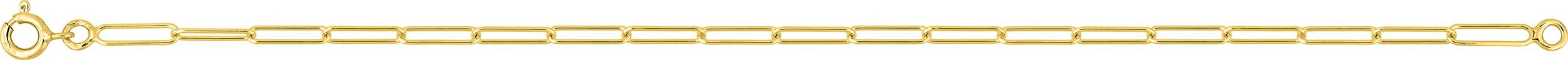 Chaîne plaqué or maille forçat rectangle - épaisseur 2.5mm