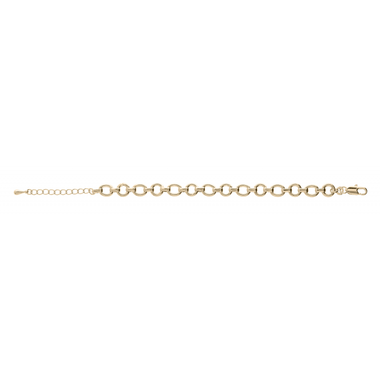 Bracelet plaqué or maille ronde - 19cm