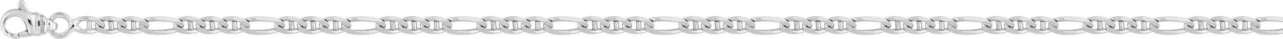 Chaîne or gris 18K - maille alternée 1+3 3mm