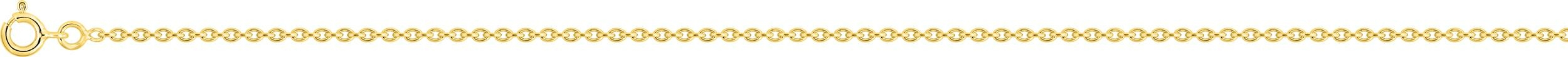 Chaîne or jaune 18K - maille forçat ronde 1.75mm
