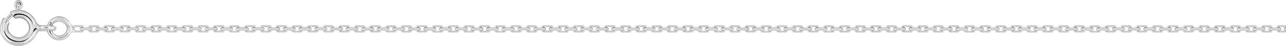 Chaîne or gris 18K - maille forçat 1.28mm