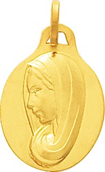 Pendentif or 18K - Vierge - 15x13mm