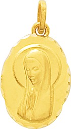 Pendentif or 18K - Vierge - 16x11mm