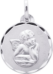 Pendentif or 18K - Ange - 14mm de diamètre