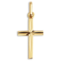 Pendentif or jaune 18K - Croix - 18x10mm