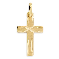 Pendentif or jaune 18K - Croix - 20x10mm