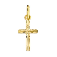 Pendentif or jaune 18K - Croix - 16x10mm