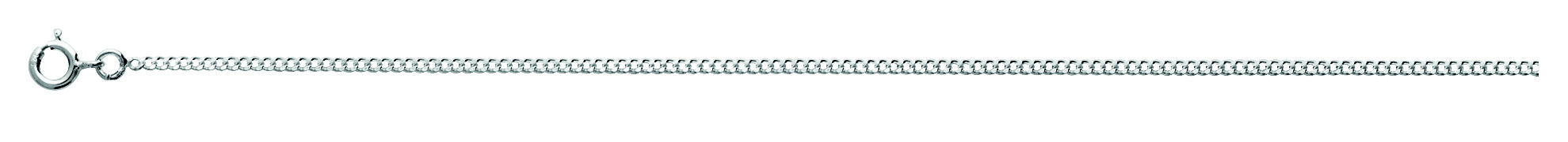 Chaîne argent rhodié - maille gourmette 1.70mm