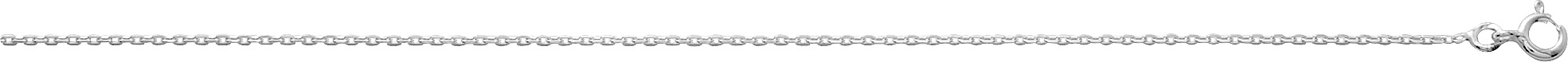 Chaîne argent rhodié - maille forçat 1.50mm