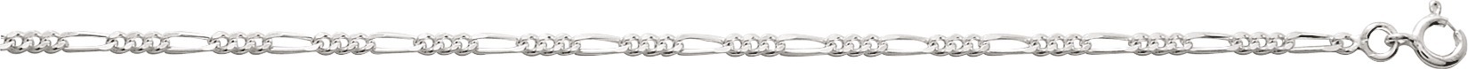 Chaîne argent rhodié - maille alternée 1+3 2mm