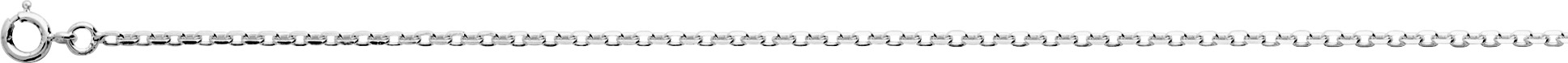 Chaîne argent rhodié - maille forçat 1.90mm