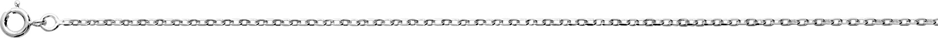 Chaîne argent rhodié - maille forçat 1.60mm