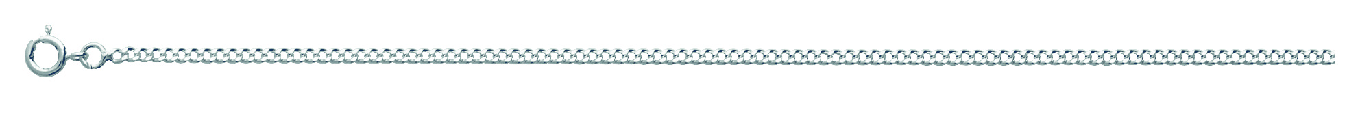 Chaîne argent rhodié - maille gourmette 2.10mm