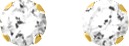 Boutons plaqué or & Oydes de zirconium 4mm