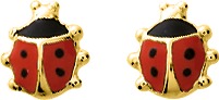 Boutons plaqué or ENFANT coccinelles