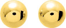 Boutons boule plaqué or - 8mm
