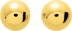 Boutons boule plaqué or - 10mm