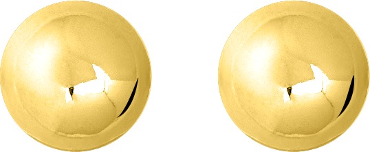 Boutons boule plaqué or - 7mm