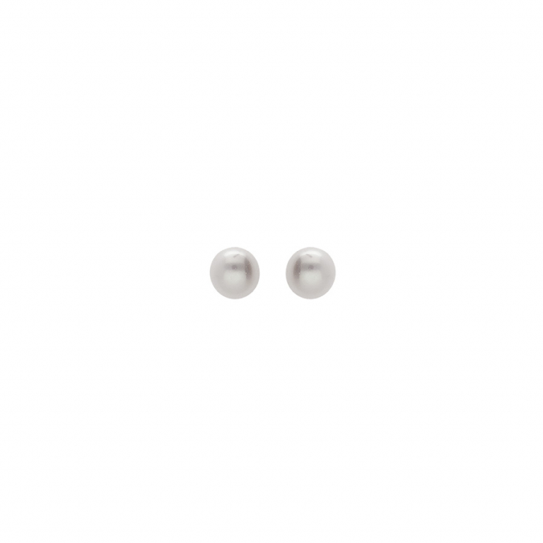 Boucles d\'oreilles plaqué or & Perle de culture d\'eau douce - 3mm